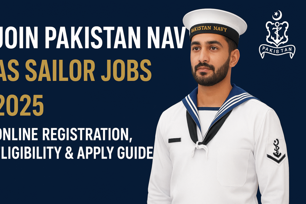 Join Pakistan Navy as Sailor Jobs 2025