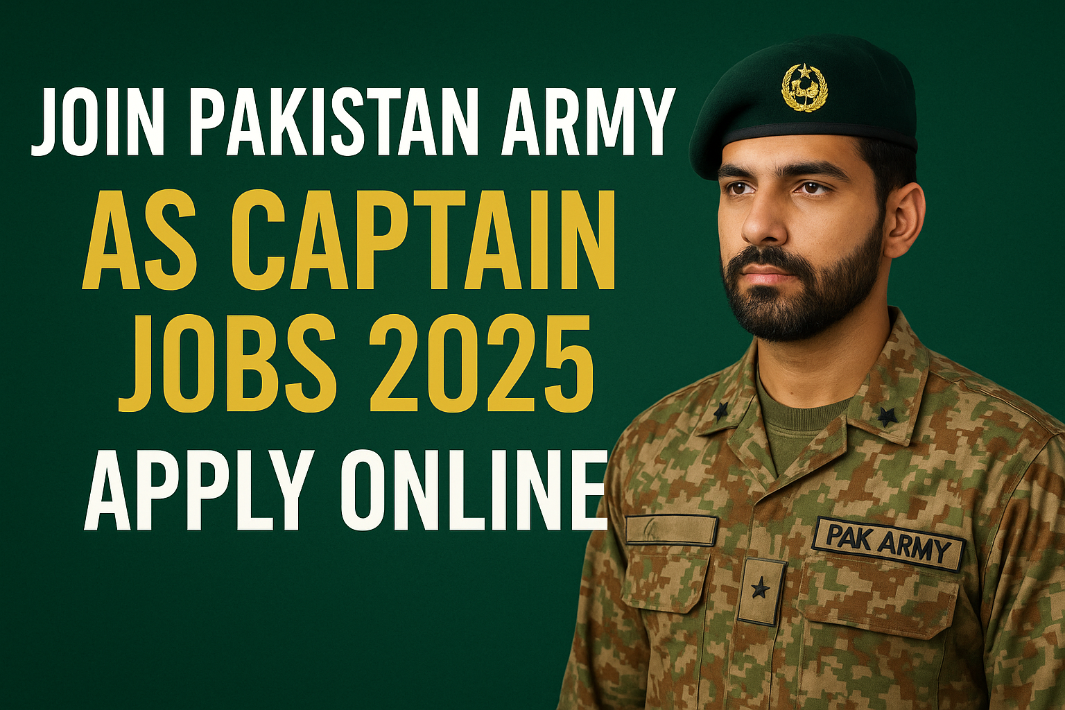 Join Pakistan Army as Captain Jobs 2025 Join Now