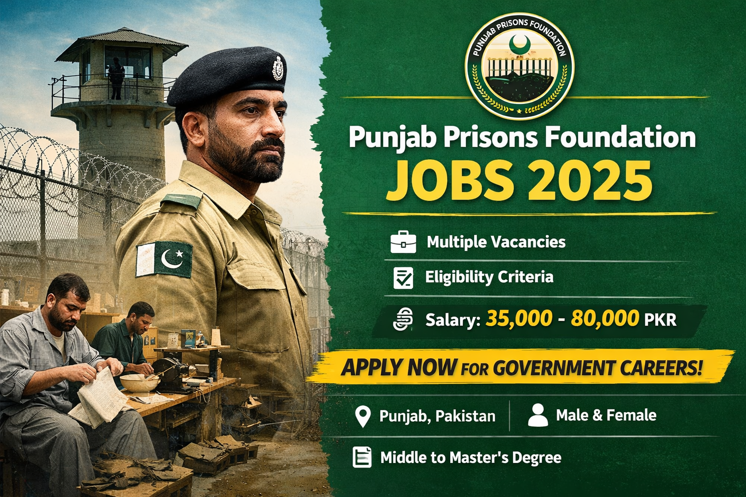 Punjab Prisons Foundation Jobs 2025 | Apply Online for Latest Government Vacancies Join Now