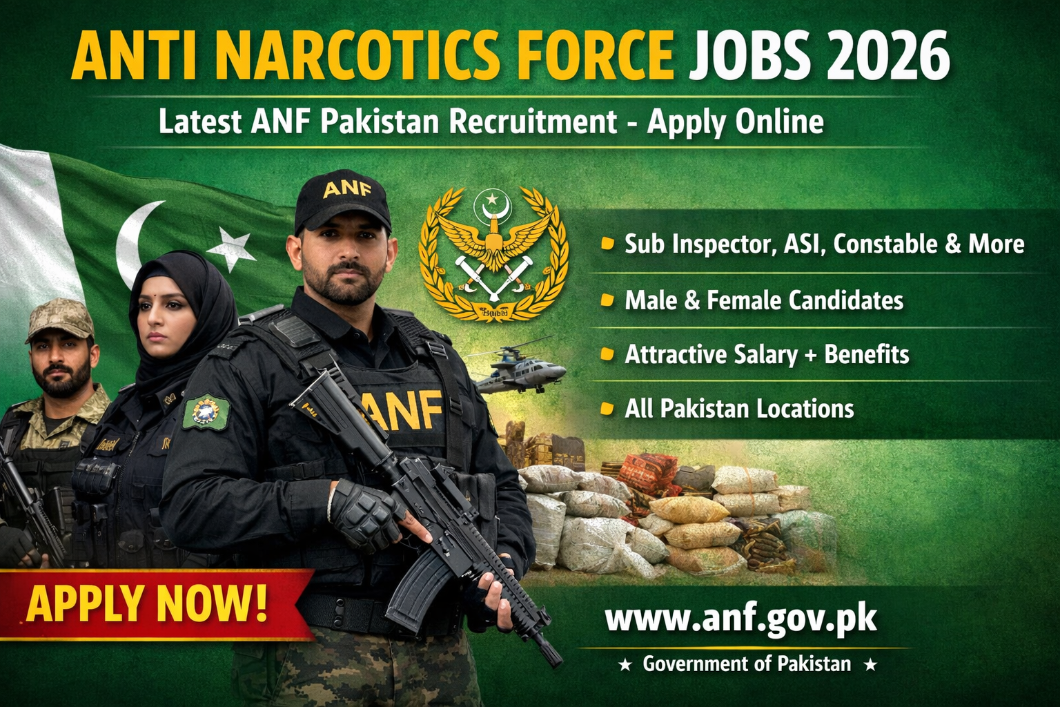 Anti Narcotics Force Jobs 2026